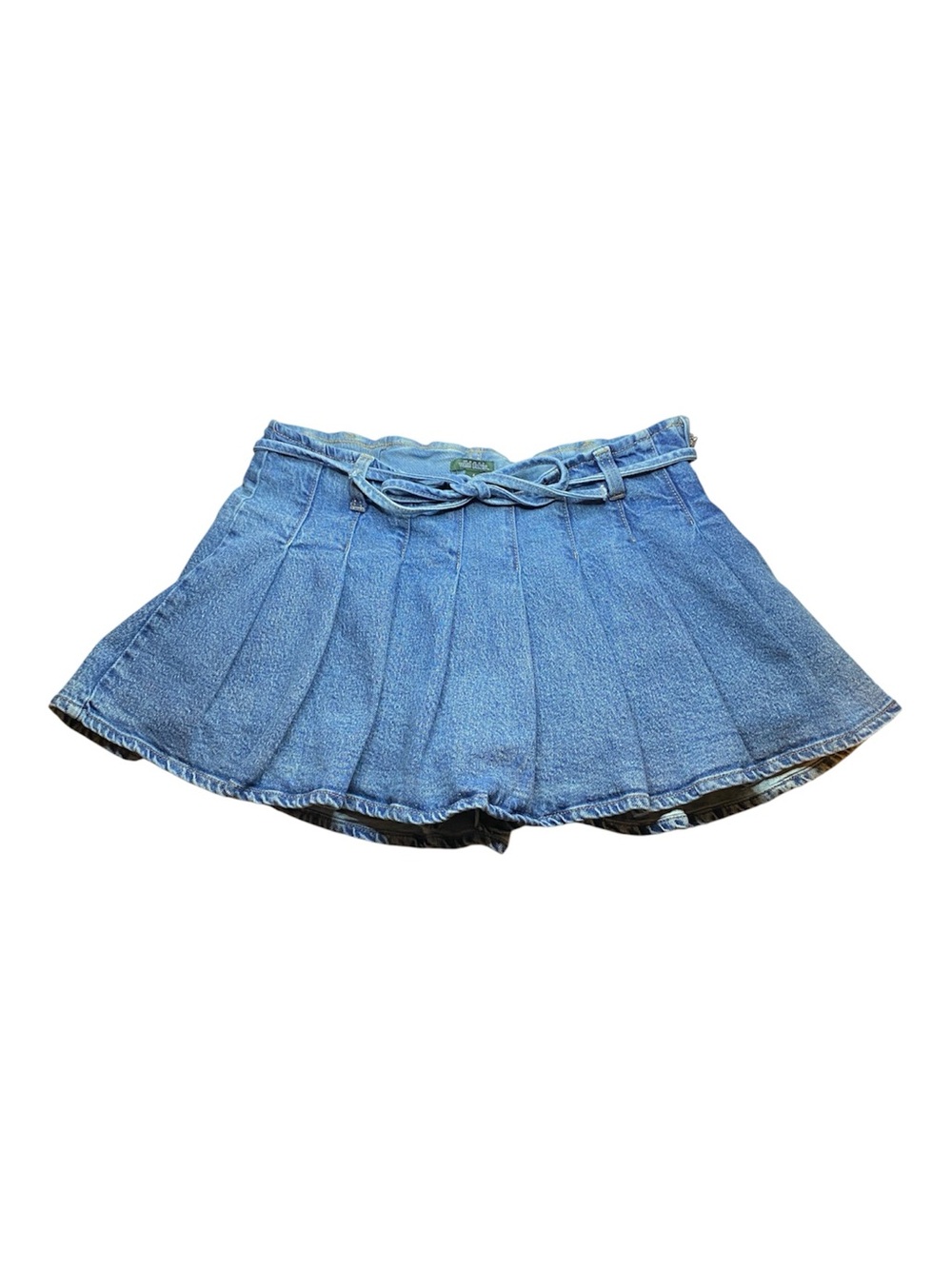 Wild Fable Y2K Denim Pleated Micro Mini Skort Skirt Size 6